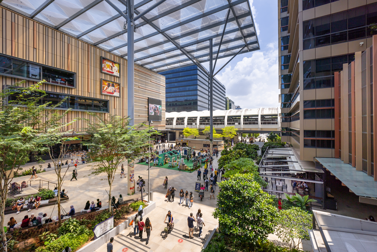 Vibrant outdoor public space